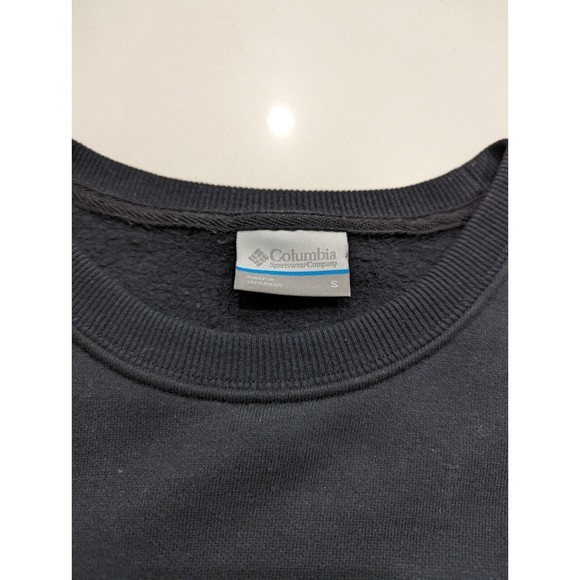 Columbia Crew Neck Sweatshirt Long Sleeve Black Pullover Sportswear Men’s Small - Picture 4 of 4